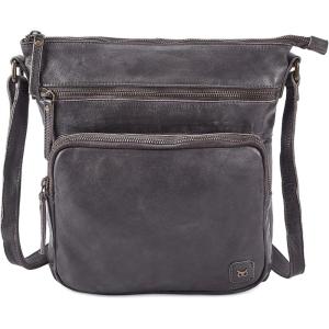 image:imageGenuine Leather Crossbody Bags for Women Handmade Sling Shoulder Purse Stylish Travel Handbag with Full Adjustable StrapGrey Washed Vintage