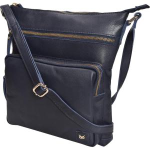 image:imageGenuine Leather Crossbody Bags for Women Handmade Sling Shoulder Purse Stylish Travel Handbag with Full Adjustable StrapNavy Nappa
