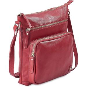 image:imageGenuine Leather Crossbody Bags for Women Handmade Sling Shoulder Purse Stylish Travel Handbag with Full Adjustable StrapRed Nappa