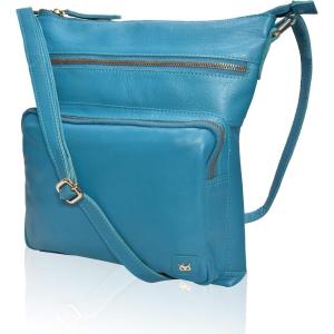 image:imageGenuine Leather Crossbody Bags for Women Handmade Sling Shoulder Purse Stylish Travel Handbag with Full Adjustable StrapTurquoise Green Nappa