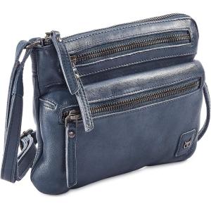 image:imageSmall Crossbody Bags for Women Leather Sling Purse with Adjustable Strap Multi Pocket Cross Over for Travel amp Gift  Real Leather Purse Crossover TrendyOcean Blue Washed Vintage