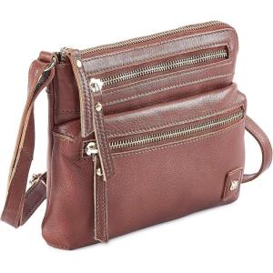 image:imageSmall Crossbody Bags for Women Leather Sling Purse with Adjustable Strap Multi Pocket Cross Over for Travel amp Gift  Real Leather Purse Crossover TrendyTan Nappa