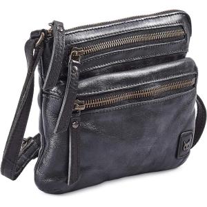 image:imageSmall Crossbody Bags for Women Leather Sling Purse with Adjustable Strap Multi Pocket Cross Over for Travel amp Gift  Real Leather Purse Crossover TrendyBlack Washed Vintage