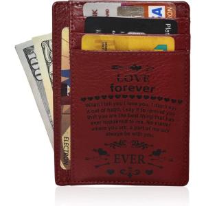 image:imageWife To Husband Father Mother to Son Gift Best Anniversary Christmas Birthday Gifts Slim Wallet