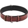 image:imageReal Leather Dog Collar Padded Soft Interiors with Premium Vintage Look Handcrafted Heavy Duty with Tag Ring for Small Medium and Large Pets Small 1 Wide for 1075  1375 Neck BlackOxblood