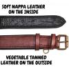 image:imageReal Leather Dog Collar Padded Soft Interiors with Premium Vintage Look Handcrafted Heavy Duty with Tag Ring for Small Medium and Large Pets Small 1 Wide for 1075  1375 Neck BlackOxblood