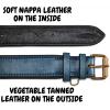 image:imageReal Leather Dog Collar Padded Soft Interiors with Premium Vintage Look Handcrafted Heavy Duty with Tag Ring for Small Medium and Large Pets Small 1 Wide for 1075  1375 Neck BlackOcean Blue
