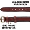 image:imageReal Leather Dog Collar Padded Soft Interiors with Premium Vintage Look Handcrafted Heavy Duty with Tag Ring for Small Medium and Large Pets Small 1 Wide for 1075  1375 Neck BlackOxblood