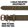 image:imageReal Leather Dog Collar Padded Soft Interiors with Premium Vintage Look Handcrafted Heavy Duty with Tag Ring for Small Medium and Large Pets Small 1 Wide for 1075  1375 Neck BlackOlive