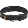 image:imageReal Leather Dog Collar Padded Soft Interiors with Premium Vintage Look Handcrafted Heavy Duty with Tag Ring for Small Medium and Large Pets Small 1 Wide for 1075  1375 Neck BlackBlack