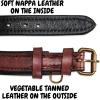 image:imageReal Leather Dog Collar Padded Soft Interiors with Premium Vintage Look Handcrafted Heavy Duty with Tag Ring for Small Medium and Large Pets Small 1 Wide for 1075  1375 Neck BlackOxblood