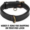 image:imageReal Leather Dog Collar Padded Soft Interiors with Premium Vintage Look Handcrafted Heavy Duty with Tag Ring for Small Medium and Large Pets Small 1 Wide for 1075  1375 Neck BlackBlack