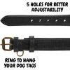 image:imageReal Leather Dog Collar Padded Soft Interiors with Premium Vintage Look Handcrafted Heavy Duty with Tag Ring for Small Medium and Large Pets Small 1 Wide for 1075  1375 Neck BlackBlack