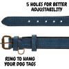 image:imageReal Leather Dog Collar Padded Soft Interiors with Premium Vintage Look Handcrafted Heavy Duty with Tag Ring for Small Medium and Large Pets Small 1 Wide for 1075  1375 Neck BlackOcean Blue