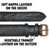 image:imageReal Leather Dog Collar Padded Soft Interiors with Premium Vintage Look Handcrafted Heavy Duty with Tag Ring for Small Medium and Large Pets Small 1 Wide for 1075  1375 Neck BlackBlack