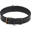 image:imageReal Leather Dog Collar Padded Soft Interiors with Premium Vintage Look Handcrafted Heavy Duty with Tag Ring for Small Medium and Large Pets Small 1 Wide for 1075  1375 Neck BlackBlack