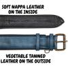 image:imageReal Leather Dog Collar Padded Soft Interiors with Premium Vintage Look Handcrafted Heavy Duty with Tag Ring for Small Medium and Large Pets Small 1 Wide for 1075  1375 Neck BlackOcean Blue