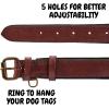 image:imageReal Leather Dog Collar Padded Soft Interiors with Premium Vintage Look Handcrafted Heavy Duty with Tag Ring for Small Medium and Large Pets Small 1 Wide for 1075  1375 Neck BlackOxblood