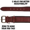 image:imageReal Leather Dog Collar Padded Soft Interiors with Premium Vintage Look Handcrafted Heavy Duty with Tag Ring for Small Medium and Large Pets Small 1 Wide for 1075  1375 Neck BlackOxblood