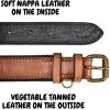image:imageReal Leather Dog Collar Padded Soft Interiors with Premium Vintage Look Handcrafted Heavy Duty with Tag Ring for Small Medium and Large Pets Small 1 Wide for 1075  1375 Neck BlackCognac