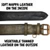 image:imageReal Leather Dog Collar Padded Soft Interiors with Premium Vintage Look Handcrafted Heavy Duty with Tag Ring for Small Medium and Large Pets Small 1 Wide for 1075  1375 Neck BlackOlive