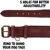 image:imageReal Leather Dog Collar Padded Soft Interiors with Premium Vintage Look Handcrafted Heavy Duty with Tag Ring for Small Medium and Large Pets Small 1 Wide for 1075  1375 Neck BlackOxblood