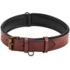 image:imageReal Leather Dog Collar Padded Soft Interiors with Premium Vintage Look Handcrafted Heavy Duty with Tag Ring for Small Medium and Large Pets Small 1 Wide for 1075  1375 Neck BlackOxblood