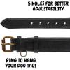image:imageReal Leather Dog Collar Padded Soft Interiors with Premium Vintage Look Handcrafted Heavy Duty with Tag Ring for Small Medium and Large Pets Small 1 Wide for 1075  1375 Neck BlackBlack