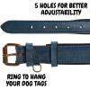 image:imageReal Leather Dog Collar Padded Soft Interiors with Premium Vintage Look Handcrafted Heavy Duty with Tag Ring for Small Medium and Large Pets Small 1 Wide for 1075  1375 Neck BlackOcean Blue