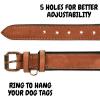 image:imageReal Leather Dog Collar Padded Soft Interiors with Premium Vintage Look Handcrafted Heavy Duty with Tag Ring for Small Medium and Large Pets Small 1 Wide for 1075  1375 Neck BlackCognac
